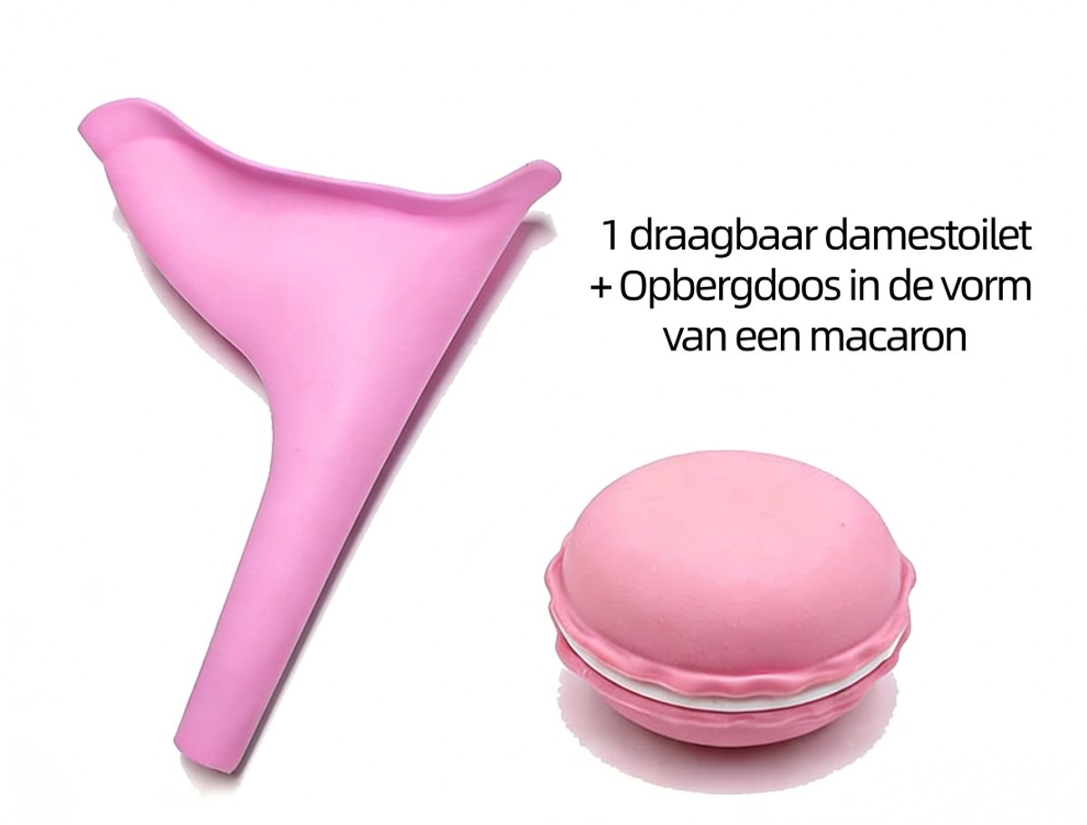 ECTEATOY® Herbruikbare Plastuit voor Vrouwen - Ergonomisch Plasgootje - Siliconen Vrouwen Urinoir - Staand Plassen - roze