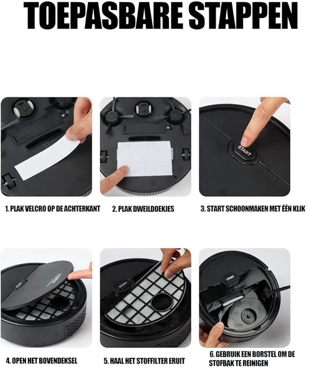 iRobot®- Ai Clean Start Robotstofzuiger - Robotstofzuiger met Dweilfunctie - Robot Stofzuiger - Robot Stofzuiger met UV-Reiniging – Slimme Mini Robotstofzuiger – Stil (55dB) – Automatisch Schoonmaken – Oplaadbaar – Voor Harde Vloeren & Tapijt — afbeelding 2