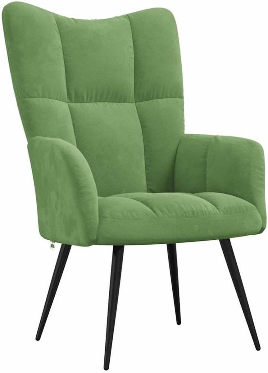 Comfortabele Relaxfauteuil met Voetenbankje in Zachte Velours