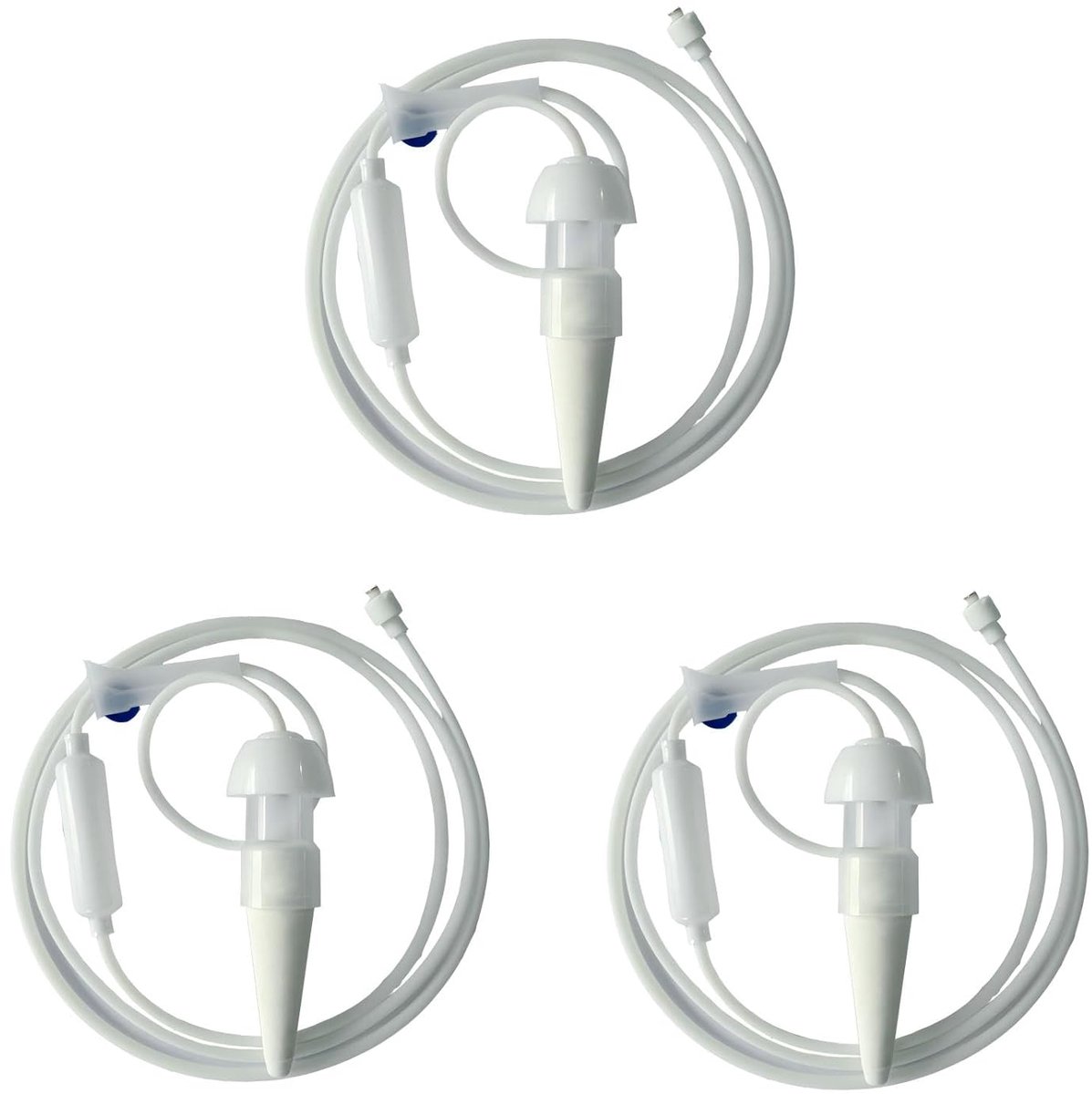 Planten Watergever 3-pack - Met Verstelbare Kraan - Automatisch Druppelsysteem - Voor Binnen en Buiten Planten - 2 Weken tot 2 Maanden Water - Vakantie Plantenverzorging - Keramisch Ontwerp