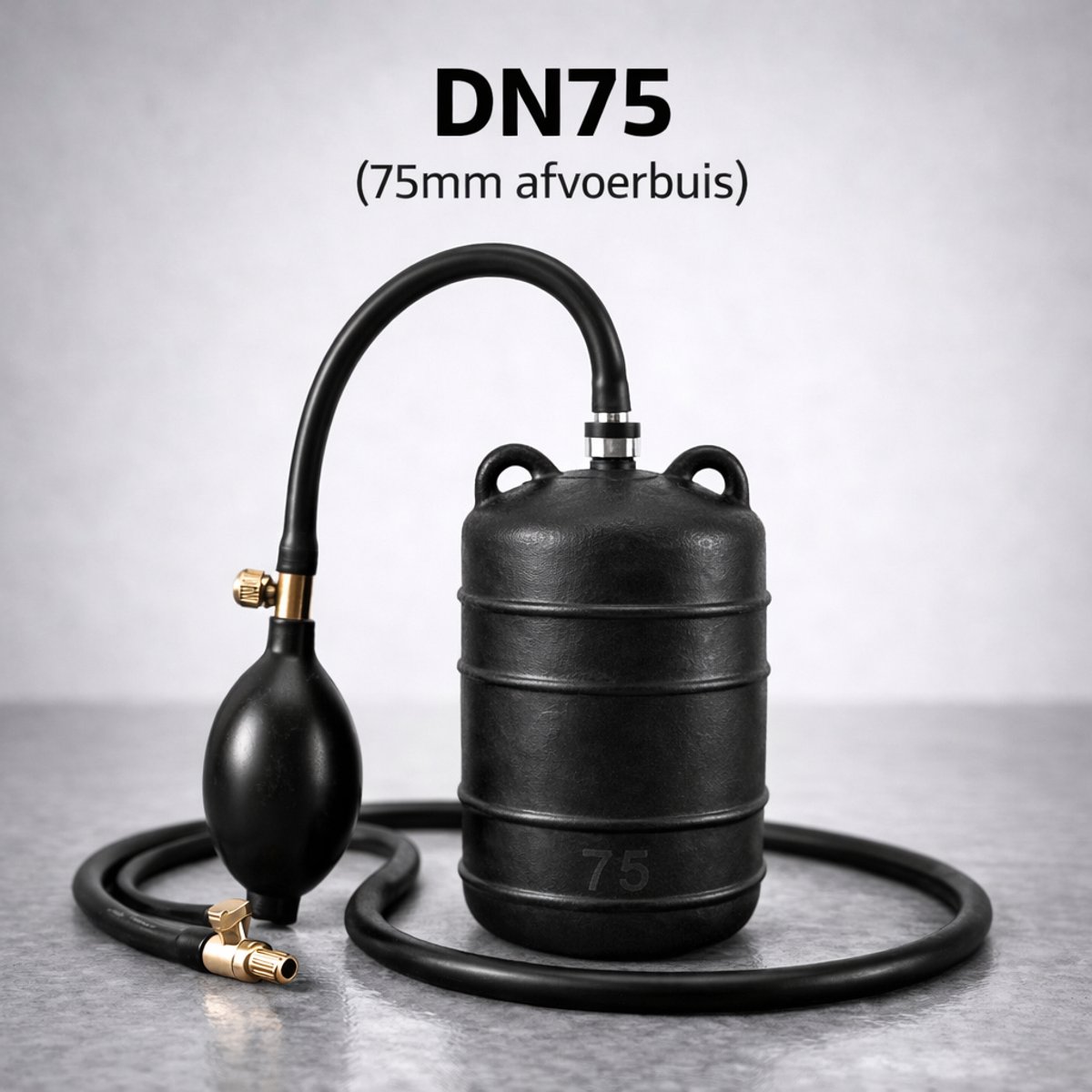 Opblaasbare Pijpplug – Rioolballon - Riool Afsluiter DN75 – Voorkomt Terugstromend Rioolwater – Complete Set Met Pomp