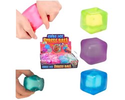 Ice Cube Mega Stressbal - 2 pack - 5 cm groot - Fidget - Squeeze - Fopartikel - Schoencadeautje - Relax