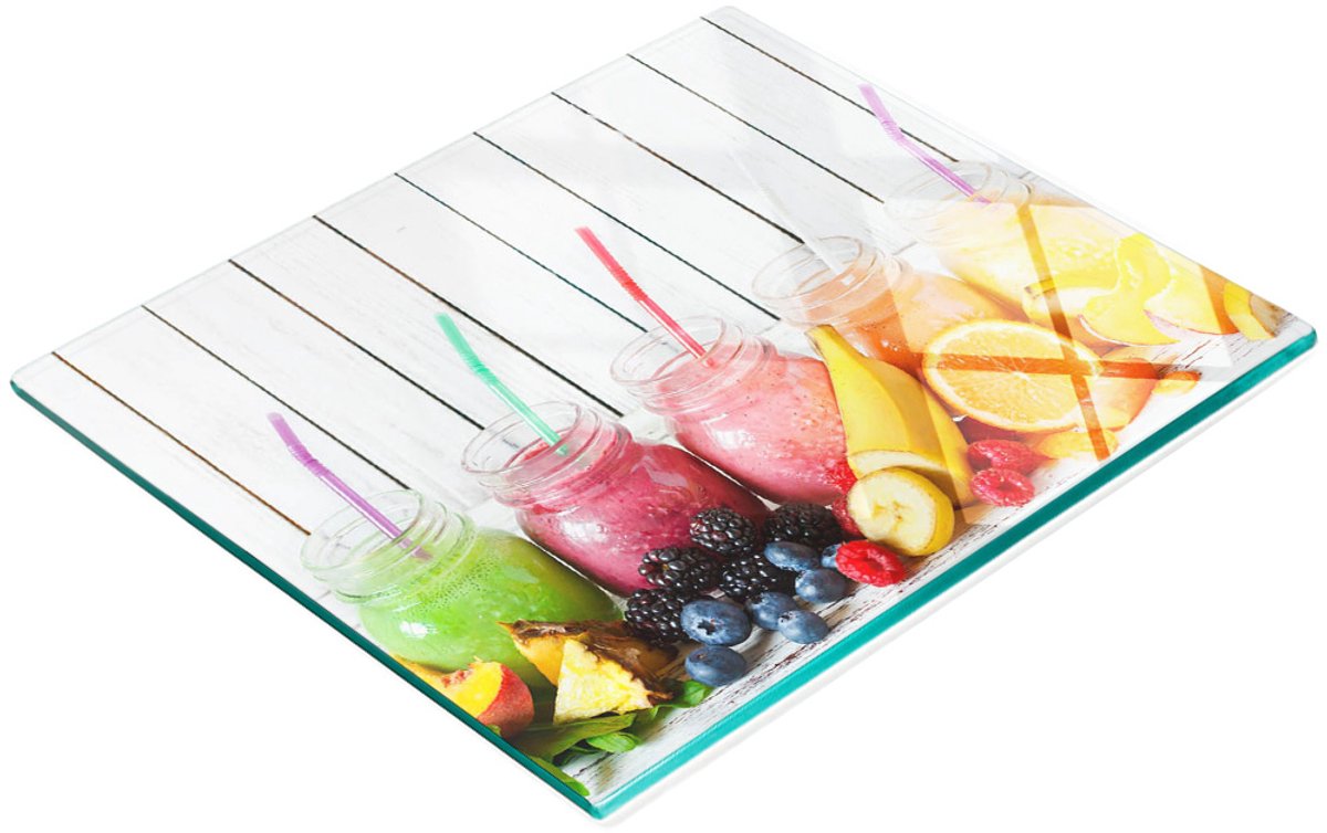 Decoratieve glazen snijplank voor fruitcocktails, 60x52 cm