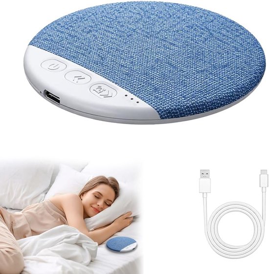 Bluetooth slaapkussen speaker met witte ruis, timer, stille muziek, draagbare kussenspeaker voor rustgevende slaap