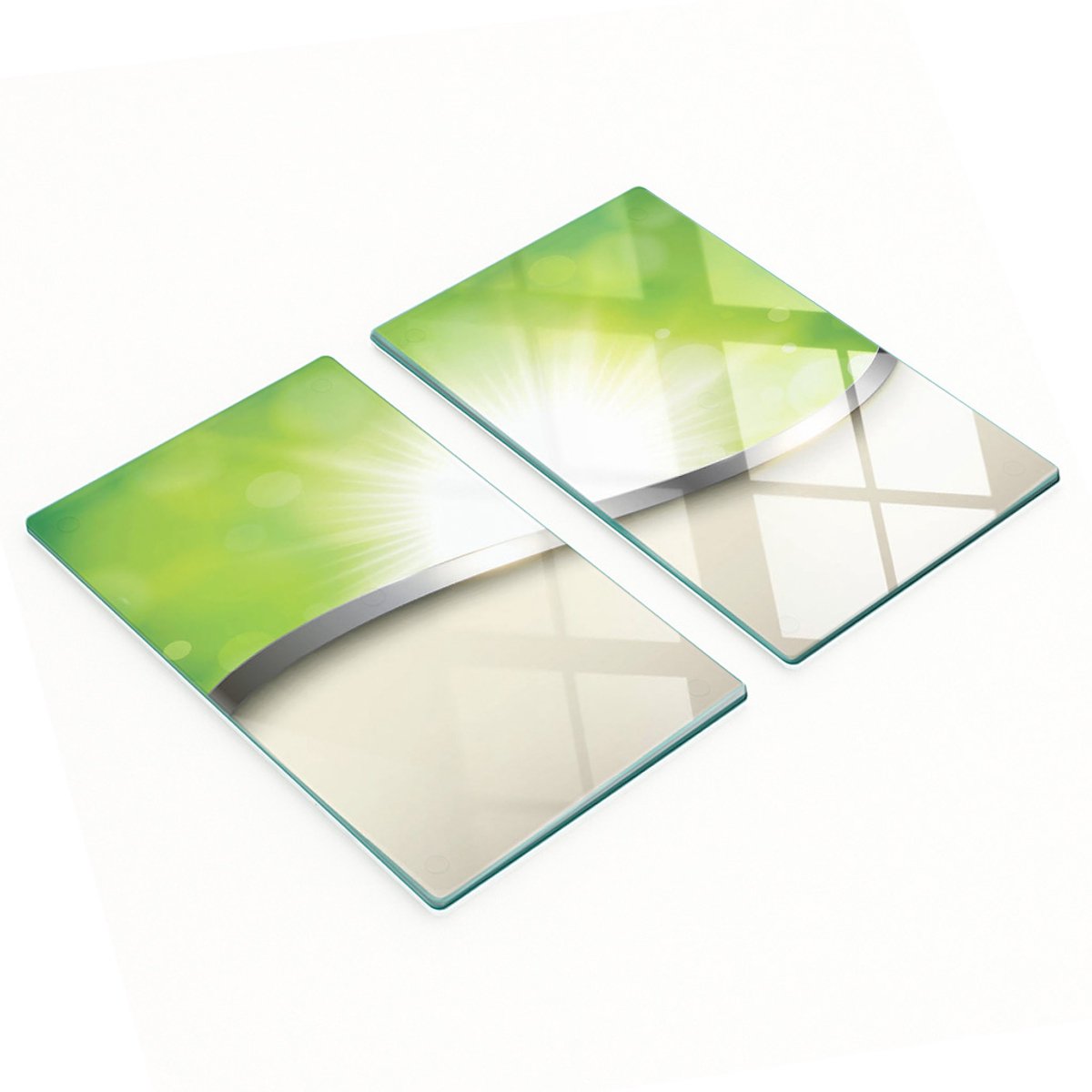 Multifunctionele decoratieve glazen keukenplanken met textuur, 2x30x52 cm