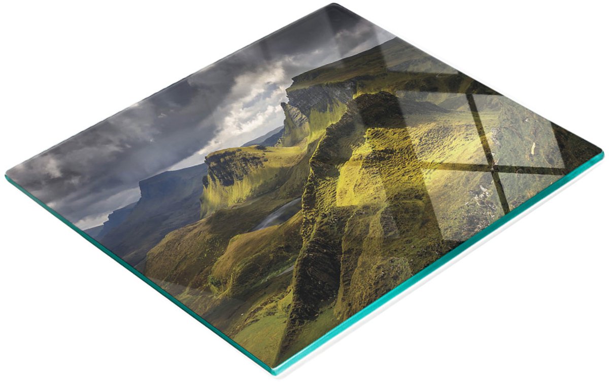 Decoratieve glazen keukensnijplank Quiraing Scotland 60x52 cm