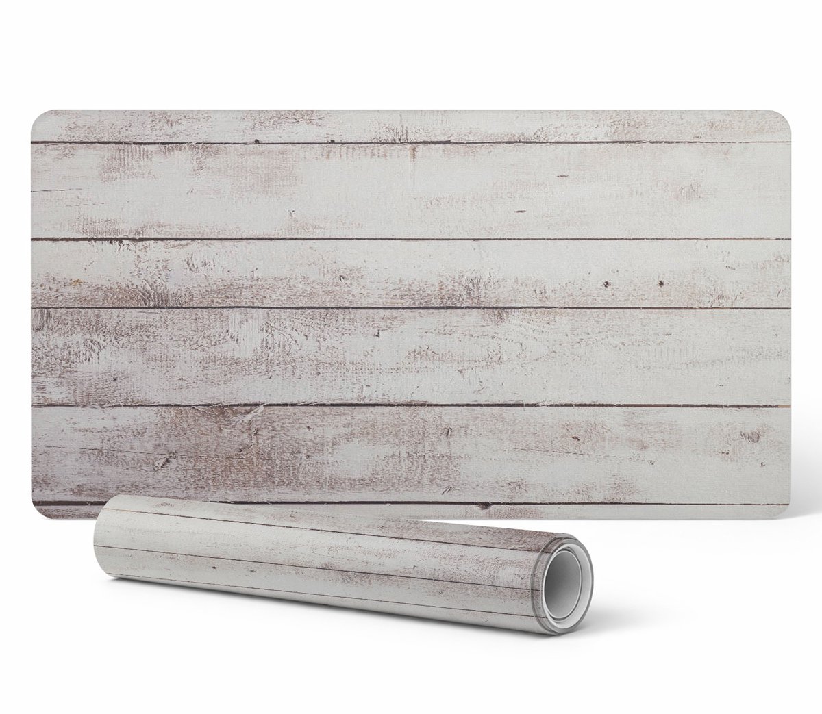Gaming muis- en toetsenbordmat met houten textuur 100x50 cm