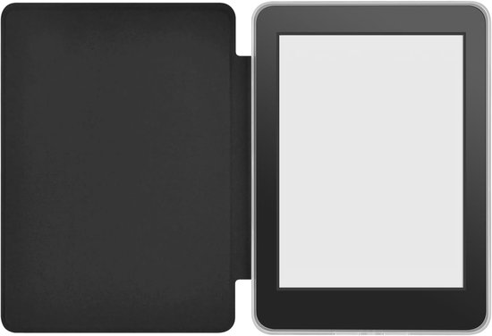 Beschermhoes geschikt voor Kindle Paperwhite KPW6 (7 inch), ultradunne transparante zachte achterkant, met automatische slaap-/wekfunctie -zwart — afbeelding 2