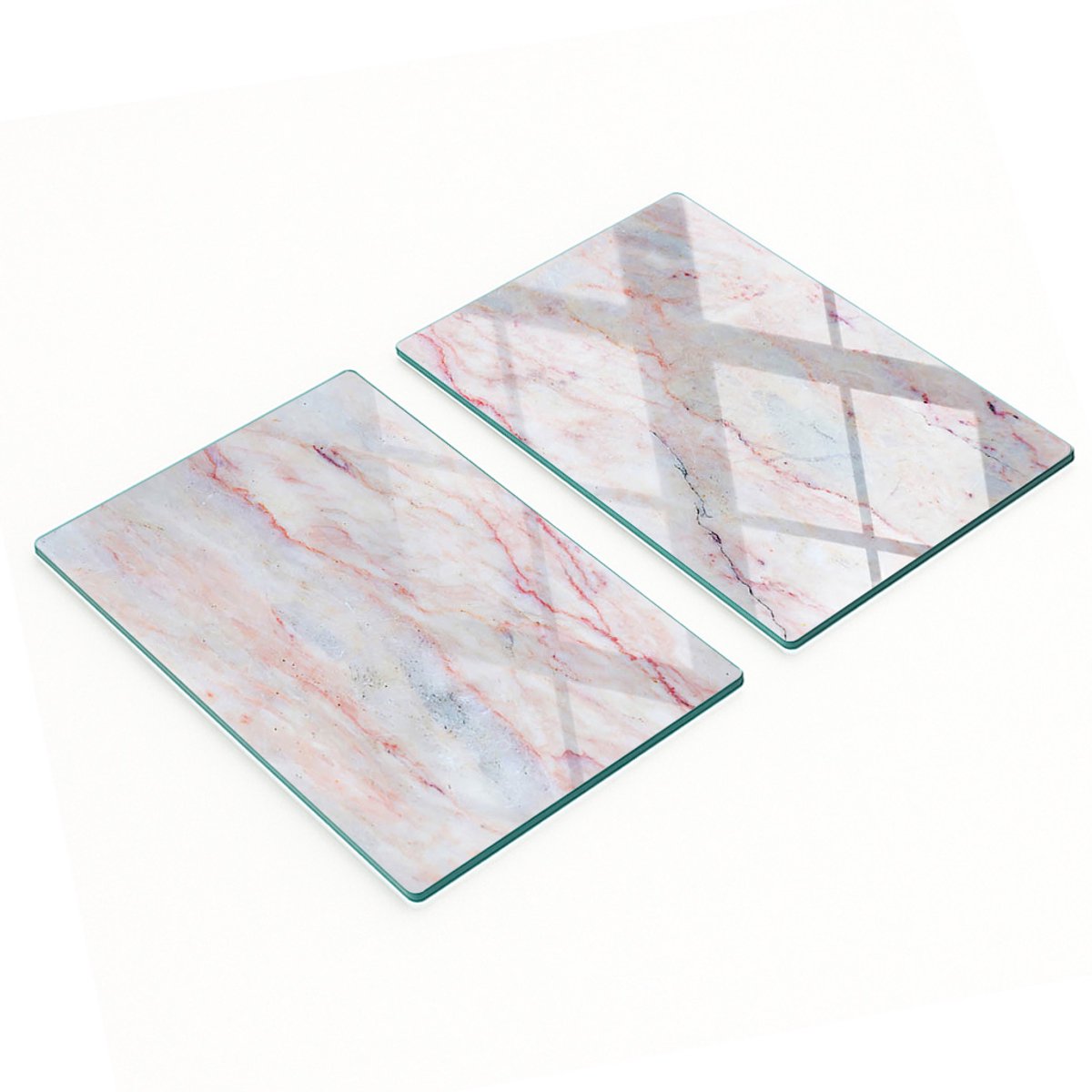 Multifunctionele decoratieve glazen borden met marmerprint 2x40x52 cm