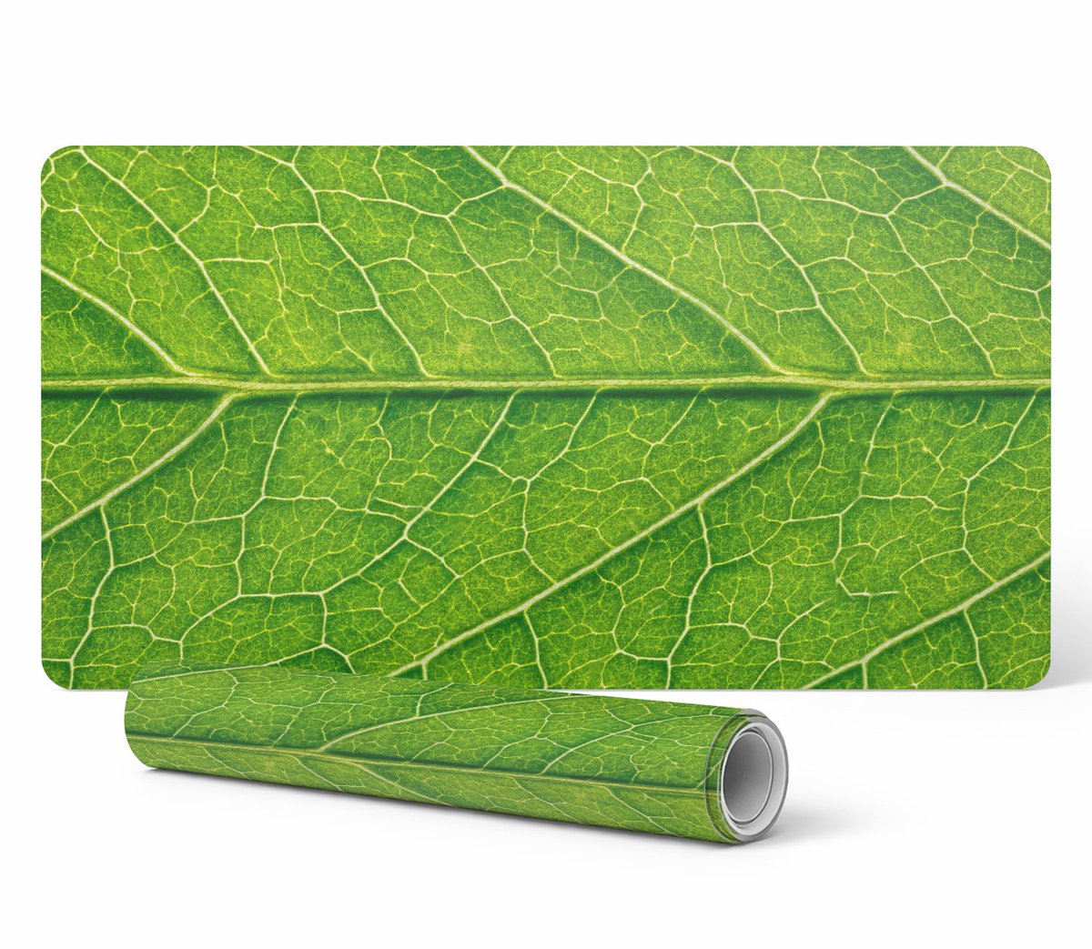 Antislip gaming muismat, bladvormig detail, 90x45 cm