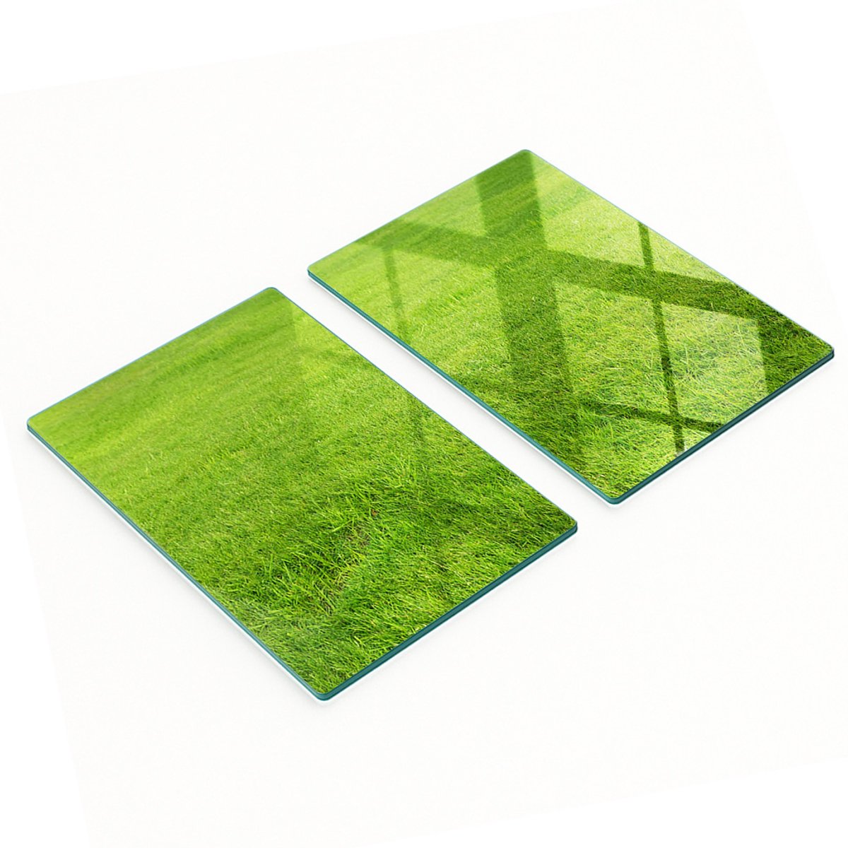 Multifunctionele decoratieve glazen keukenplanken met grasmotief, 2x40x52 cm
