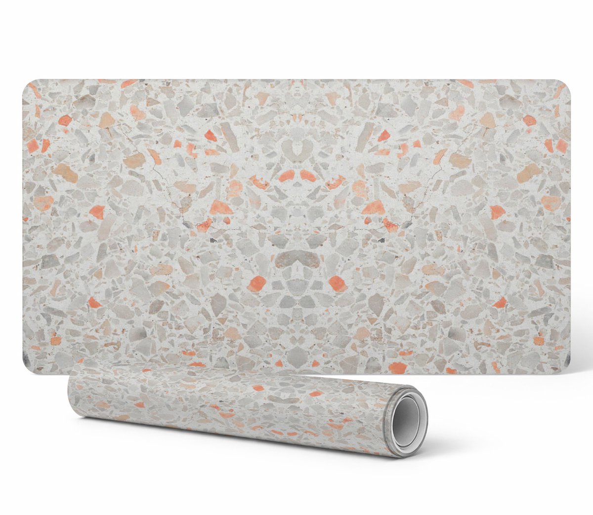 Terrazzo symmetrische antislip gaming muismat 90x45 cm