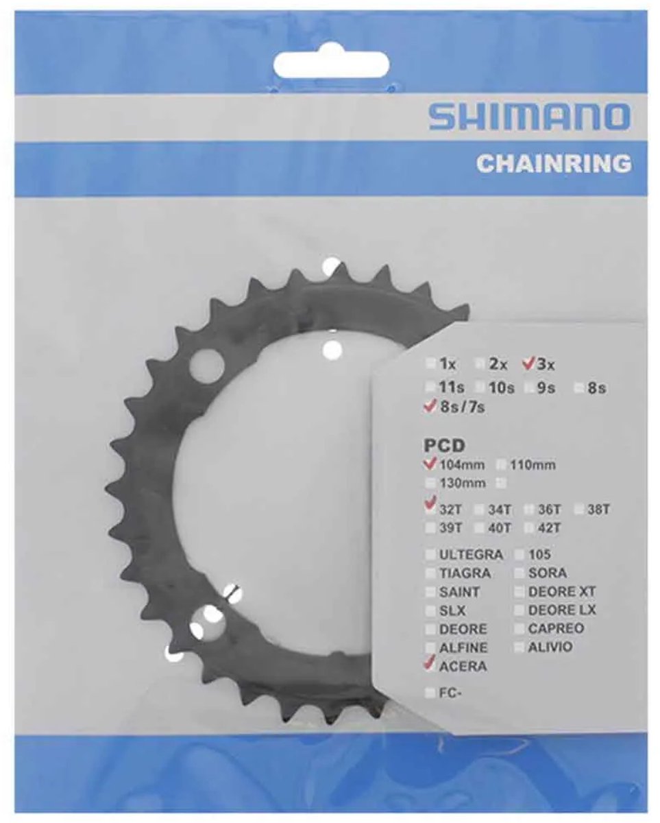 Kettingblad 38T Shimano Acera FC-M361 - Zwart