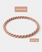 Koperen Tensor Ring - Energetisch Vitaliseren van Water voor Waterfles of Drinkglas - Water Structurering - Coherent Water - Aanvulling voor Waterfilter - Puur Koper - Handgemaakt - Tensorring - 10 Gauge Koperdraad - 1/2 Sacred Cubit - Ø 8,7 cm