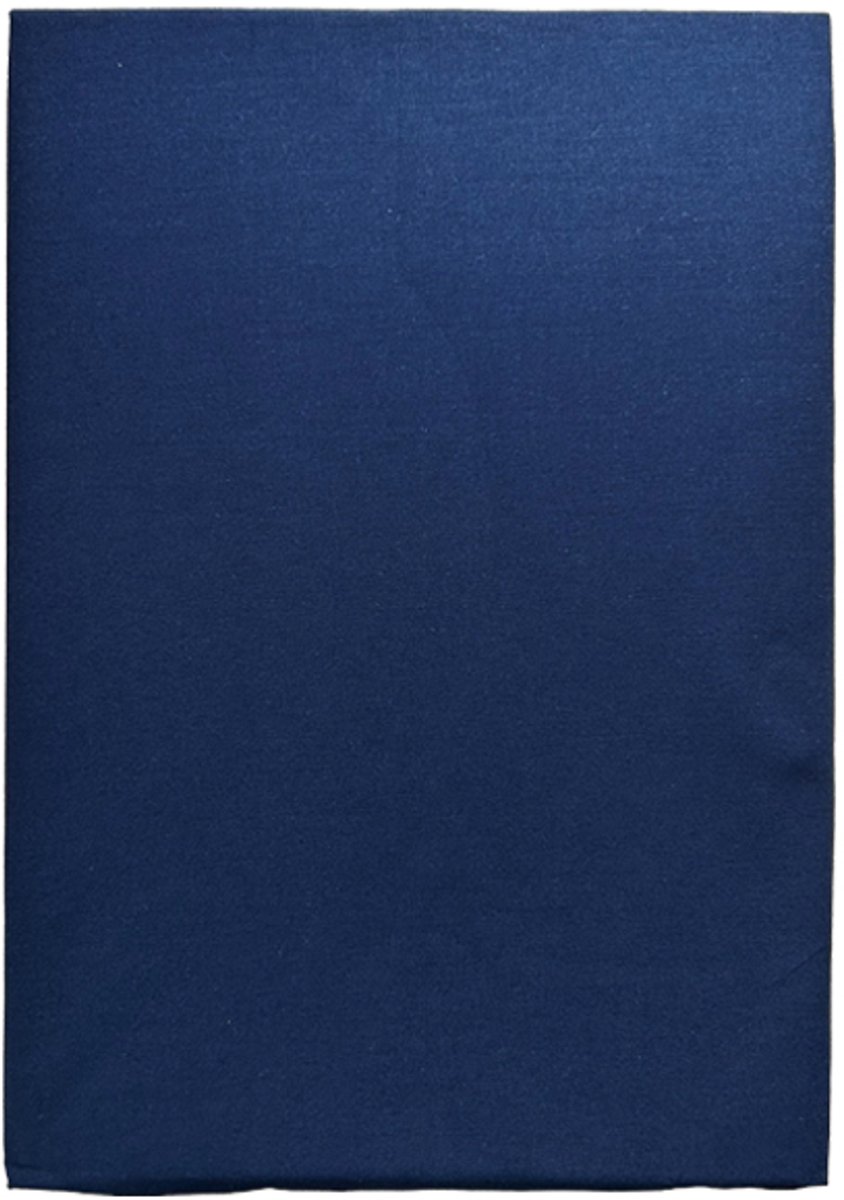 Percale Katoenen Hoeslaken - 160x200 cm - Tweepersoons - Hoekhoogte 28 cm - Donker Blauw - Fris & Ademend - Restant Actie!