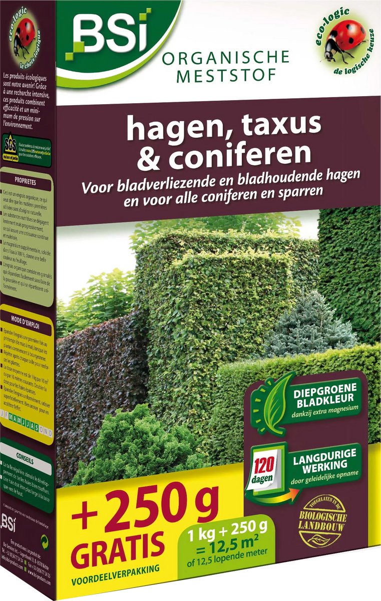 BSI - Hagen, taxus en coniferen Meststof - 1,25 kg voor 12,5 m²