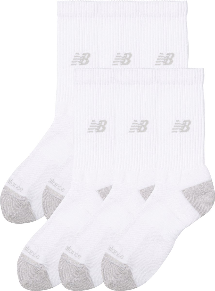 New Balance ACTIVE CREW SOCK 6 PACK Unisex Sportsokken Wit