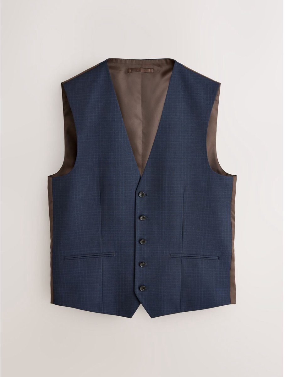 Next - Heren - Geruit herenvest - Blauw