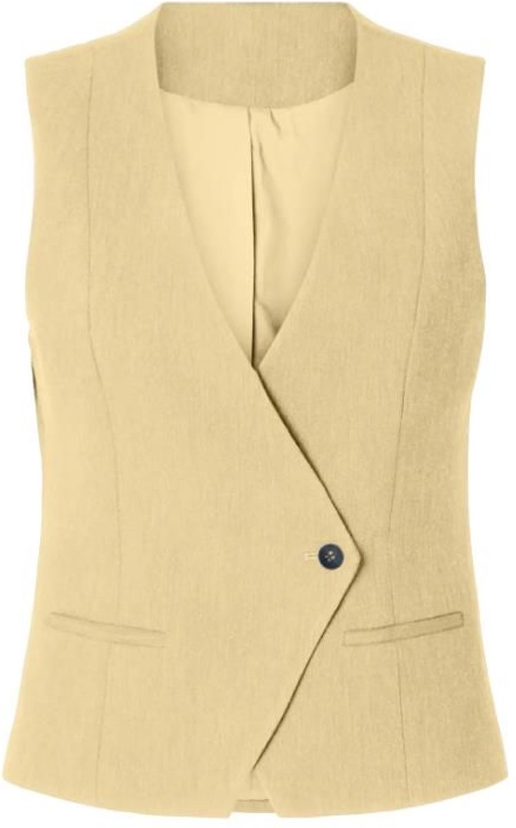 SLW Rita Asymetric Vest EX Straw Melgane Geel
