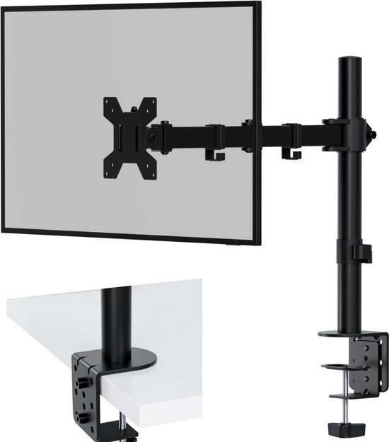 Bras de moniteur LifeGoods - Le support est inclinable à 360° rotatif / pivotant - 13 à 32 pouces - Jusqu'à 10 kg - Acier - Zwart