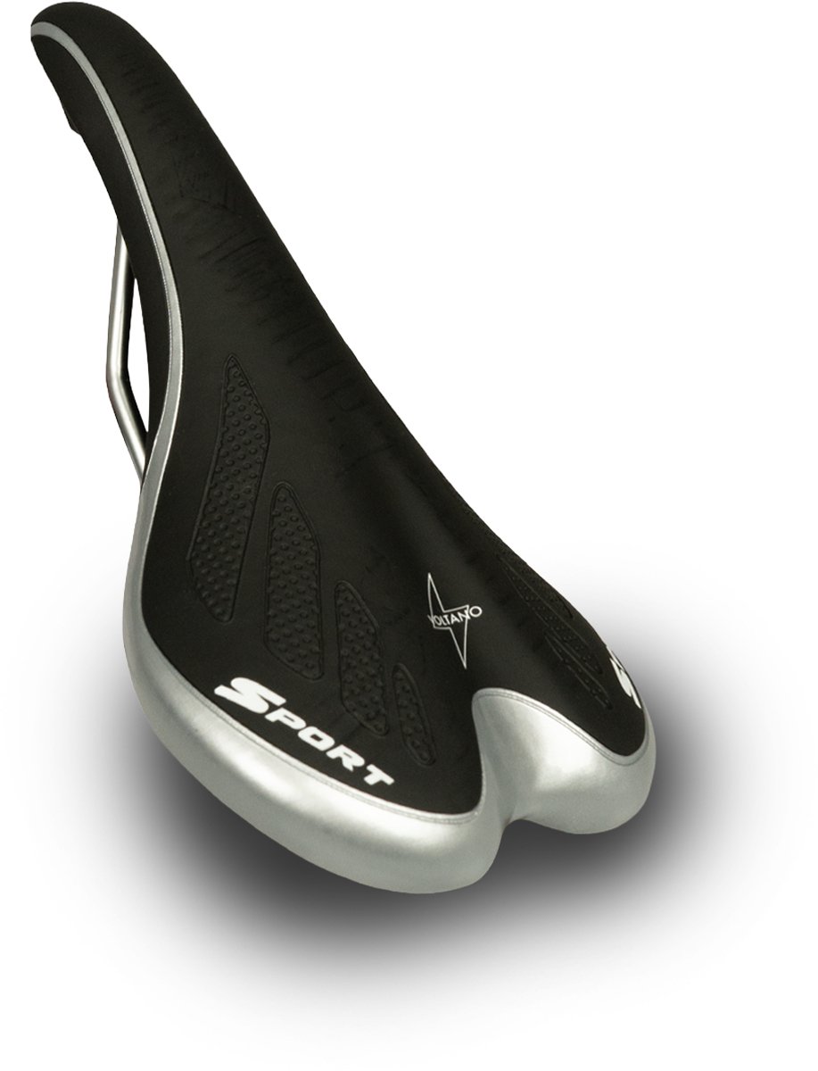 Voltano Race MTB Fietszadel Zwart Zilver