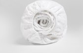 Yumeko hoeslaken velvet flanel wit 180x220x30  - Biologisch & ecologisch