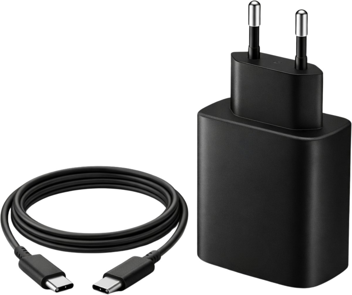 USB-C Snellader 45W Set met 1m Kabel – Power Delivery Oplader – USB-C Adapter voor Smartphone, Tablet en Laptop