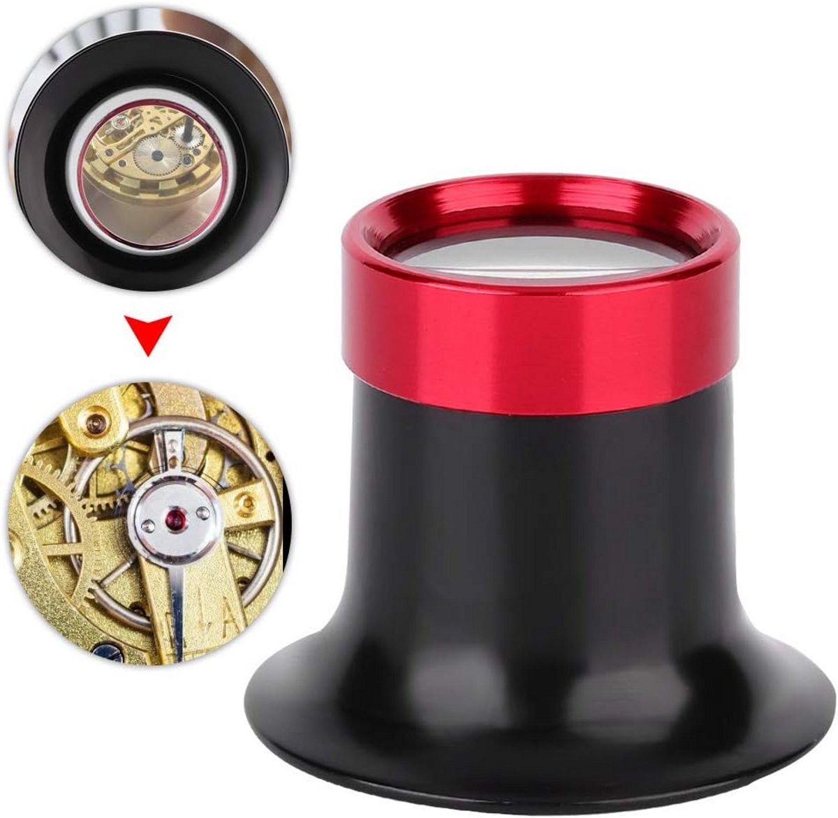 10 Stuks Horlogemakersloep 10x Vergroting voor Detailwerk en Reparatie