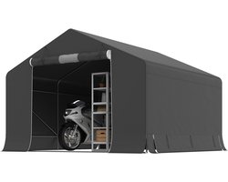 Outsunny Garden Storage Tent-Kunststof, Metaal-300L x 300B x 210H cm-Donkergrijs