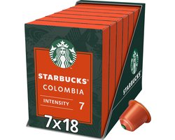Starbucks by Nespresso capsules Colombia - 7 doosjes x 18 koffiecups - Voordeelverpakking