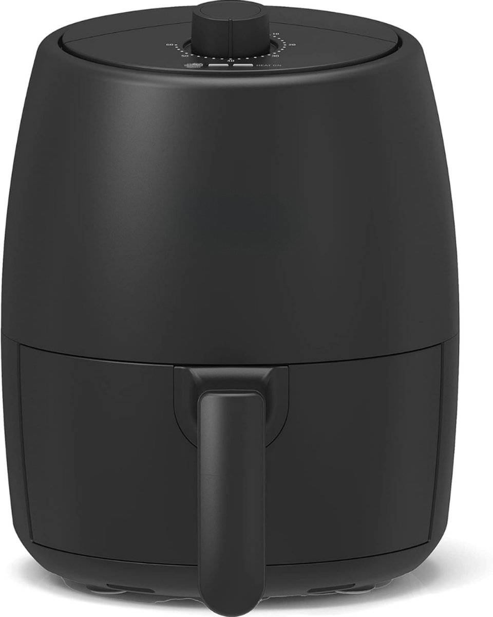 Quvo® Mini Airfryer - Heteluchtfriteuse - Airfryer - Zwart - 22cm x 28cm x 27cm