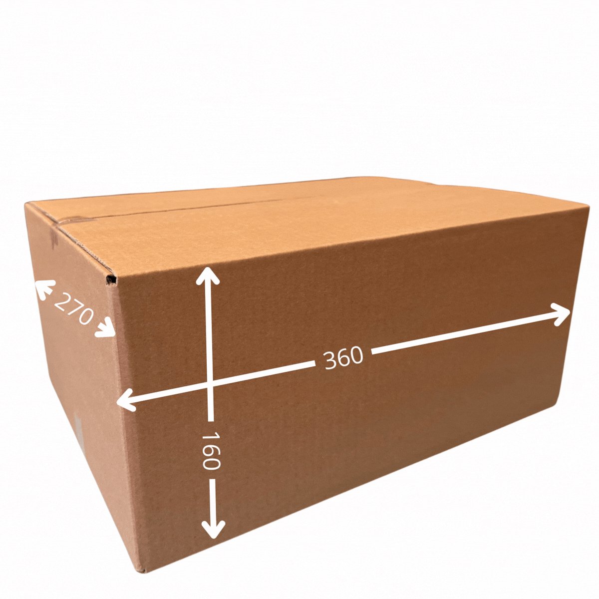 Amerikaanse dozen enkele golf 360 x 270 x 160 mm bruin