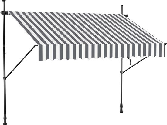 Uniprodo Zonnescherm - Taupe - vierkant - 250 x 250 cm - kantel- en