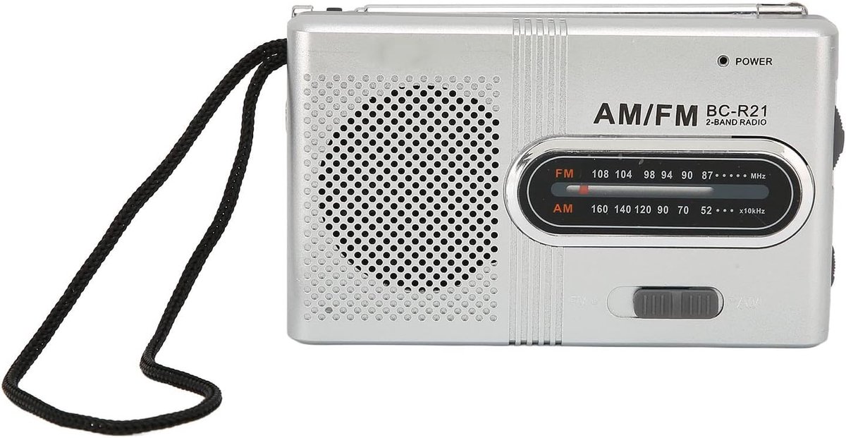 Kleine Draagbare Radio op Batterijen - FM/AM radio's - Radio - radio op batterijen - Batterij Radio - Noodradio - Zakradio - AM/FM Radio - Koptelefoonaansluiting