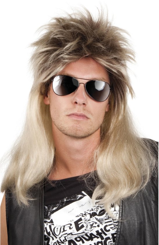 Boland - Pruik Ryan Blond - Laagjes - Lang - Mannen - Rocker - Rock & Roll- 80's & 90's - Punk - Aso