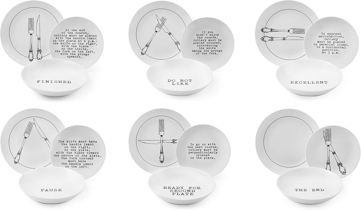 18-delig Diner Servies Set van Porselein