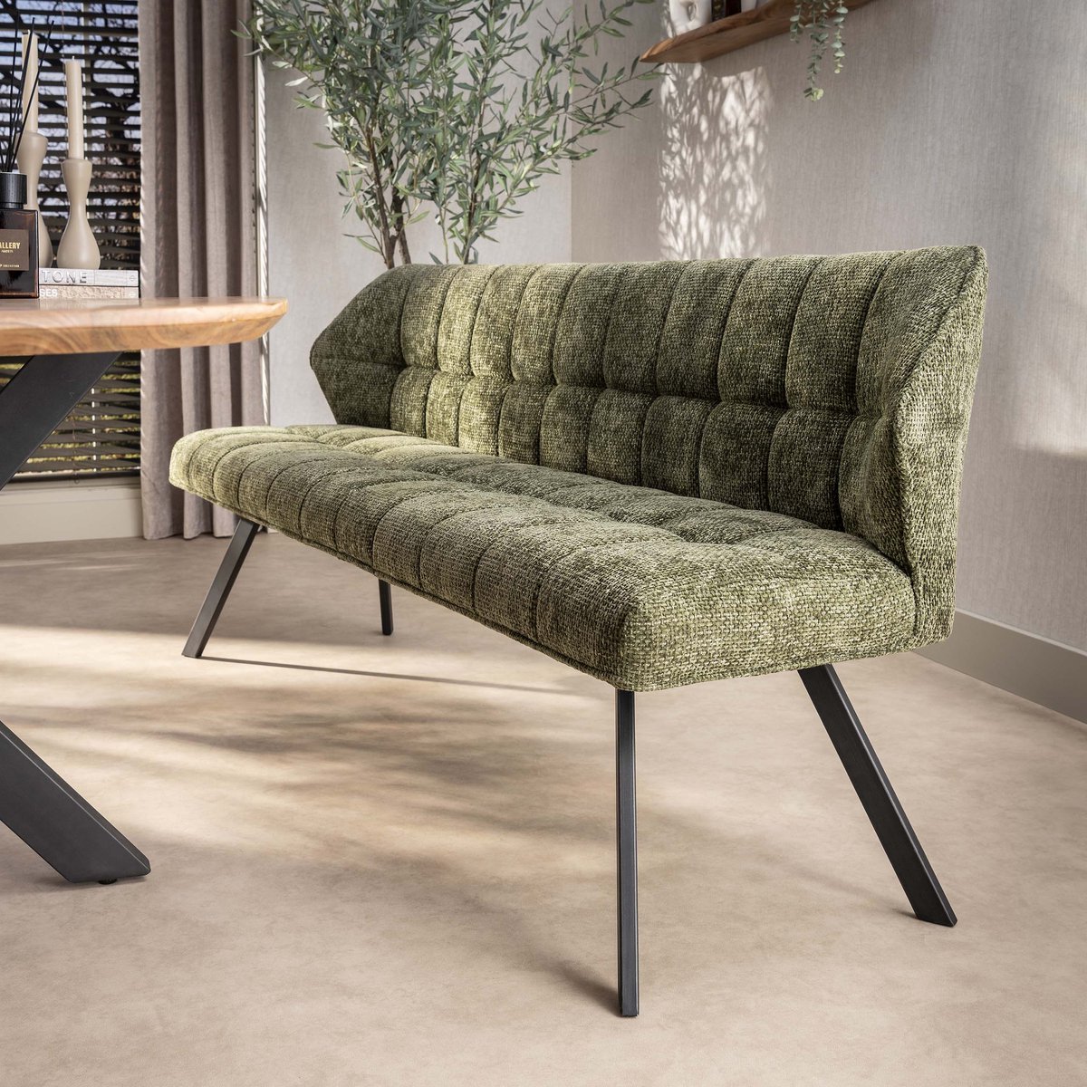 Hoyz Collection - Eetkamerbank Raster - Hoven Groen