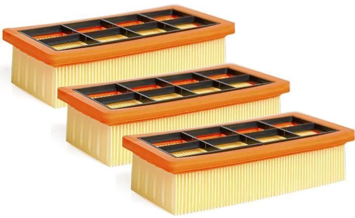 3-delige set accessoires voor het stofzuigfilter Geschikt voor Karcher AD3.200 en AD3.000, inclusief vervangende filtercartridges.