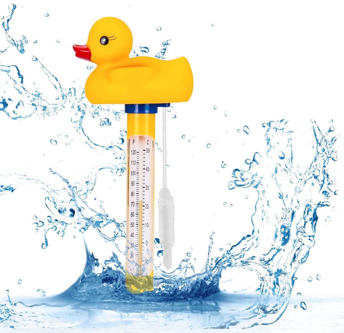 Octav8® Zwembadthermometer - Draadloos - Drijvende Thermometer - Kunststof - Kinder Vriendelijk