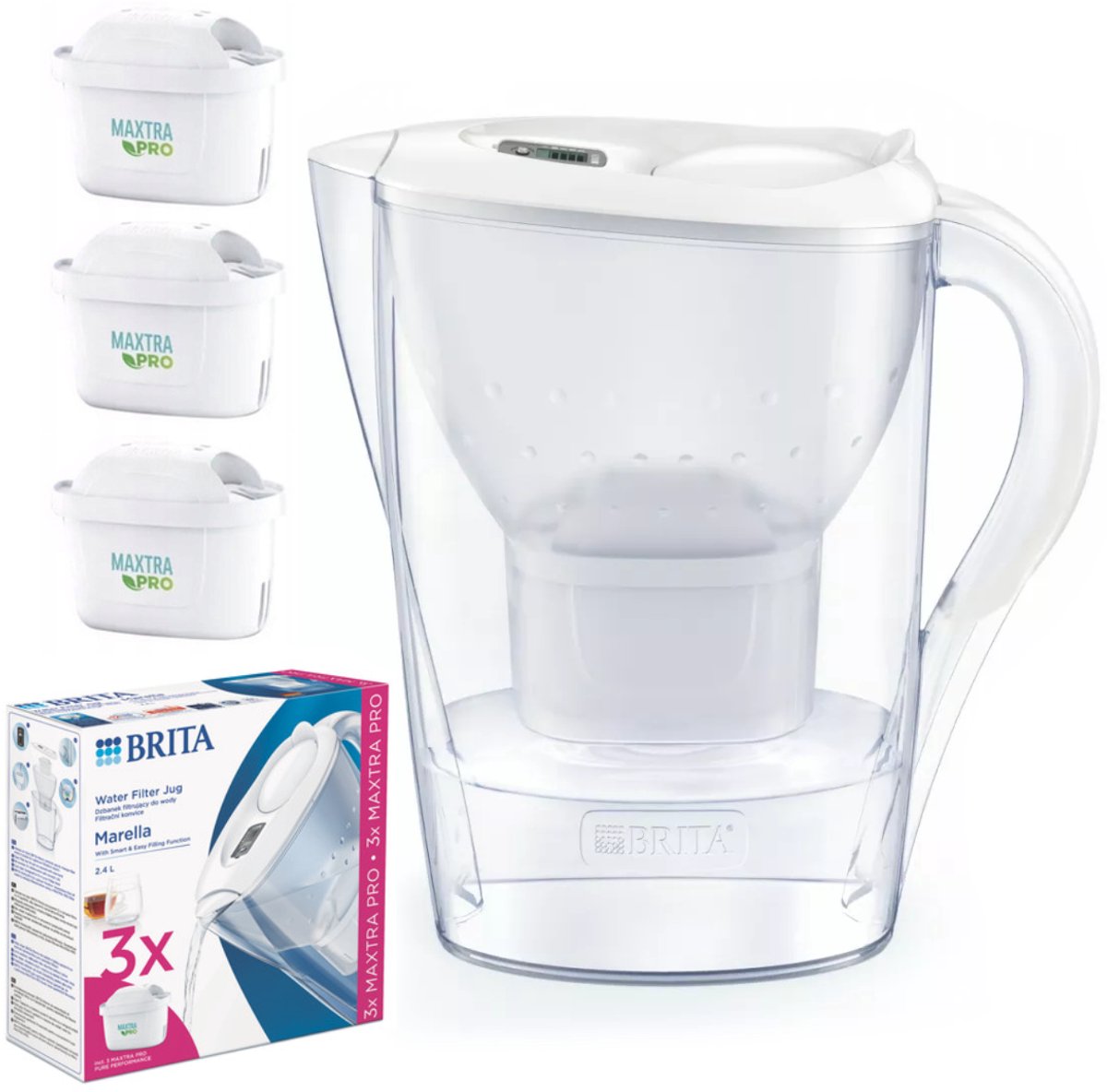 Brita Marella + 3 filtry MAXTRA PRO Pure Performance biały