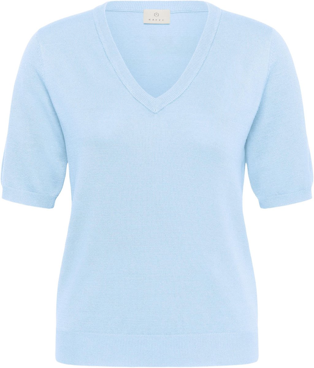 Kaffe KAlizza V-neck Pullover Dames Trui - Nantucket Breeze