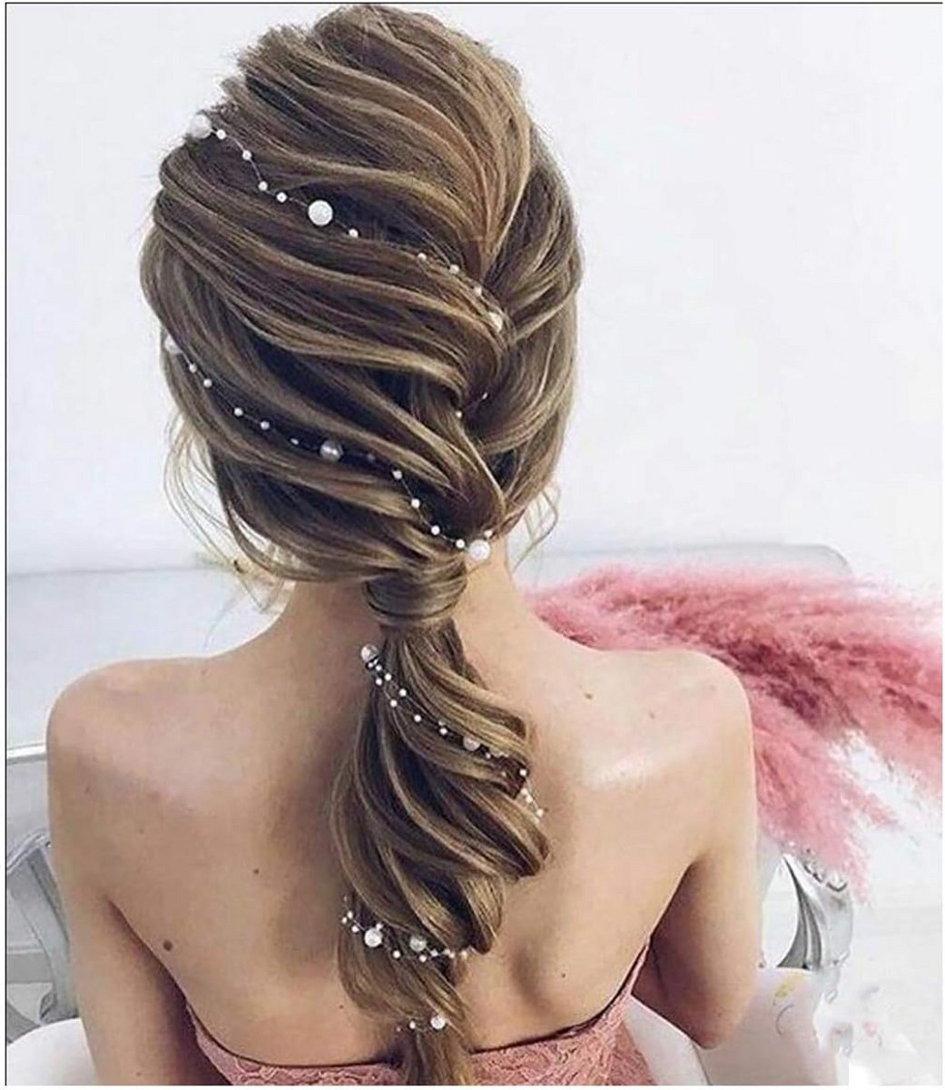 Set van 2 Elegante Parel Haarwijnstokken voor Bruiloft en Speciale Gelegenheden