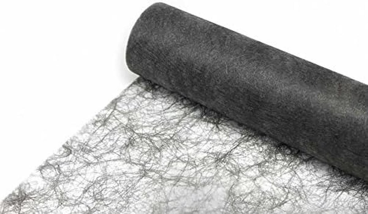 Tafelloper Fleece Donkergrijs 20 Meter Lang