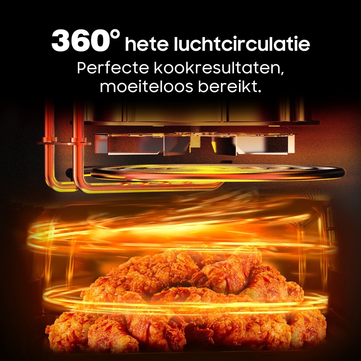 Borlin Dewelling XXL Airfryer met Dubbele Lade 9L - afbeelding 2