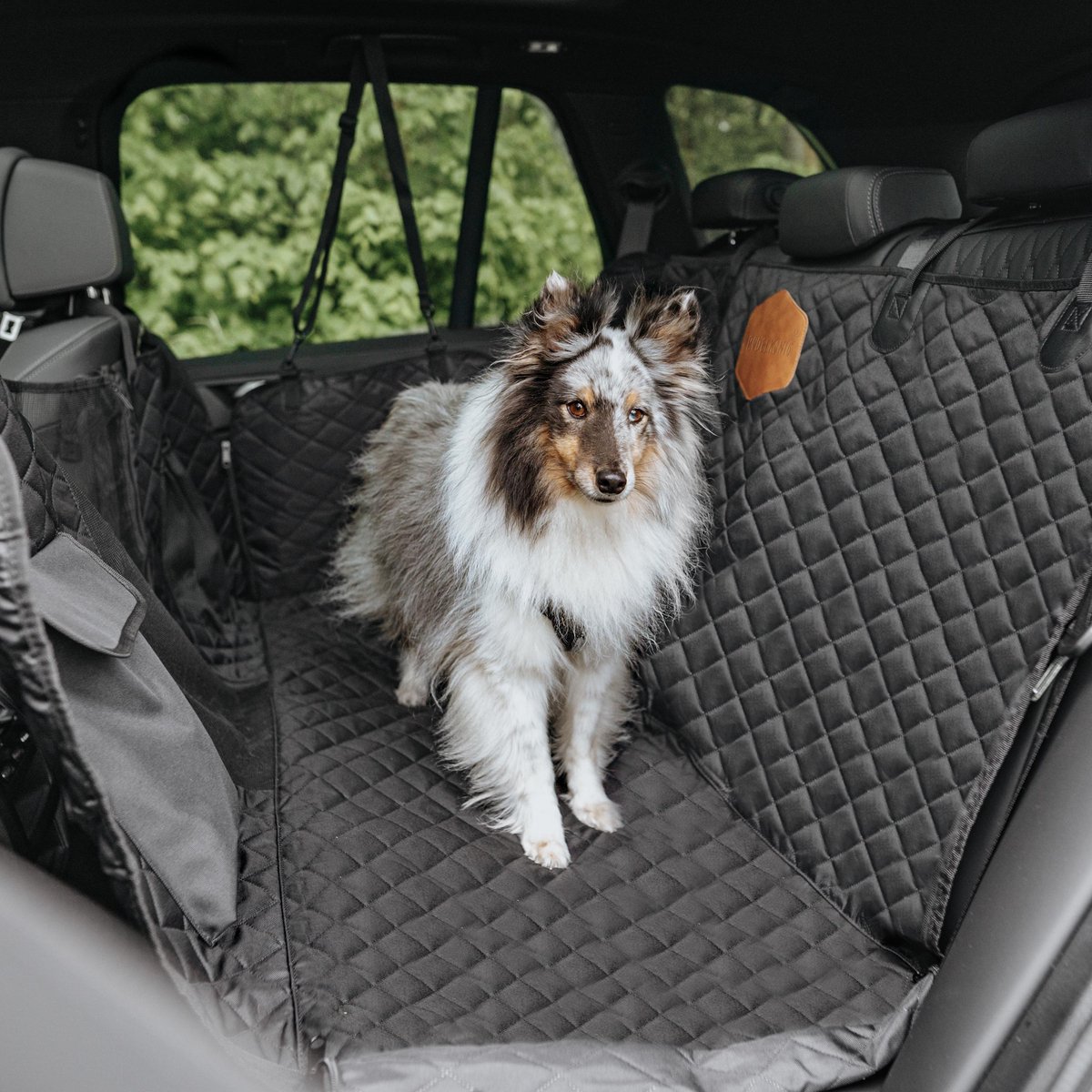 Rudelkönig Hondendeken voor de achterbank van de auto, waterafstotende autodeken voor honden met zijbescherming en kijkvenster, onderhoudsvriendelijke universele autodeken voor de achterbank