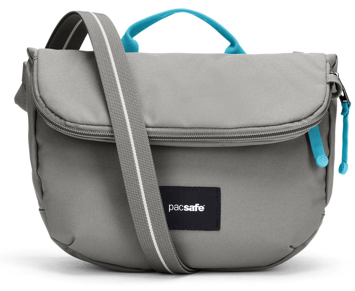 Pacsafe GO Saddle Crossbody tas - 3.5L - RFID - Anti-diefstal - Waterafstotend - Gerecycled - Festivaltas - Grijs