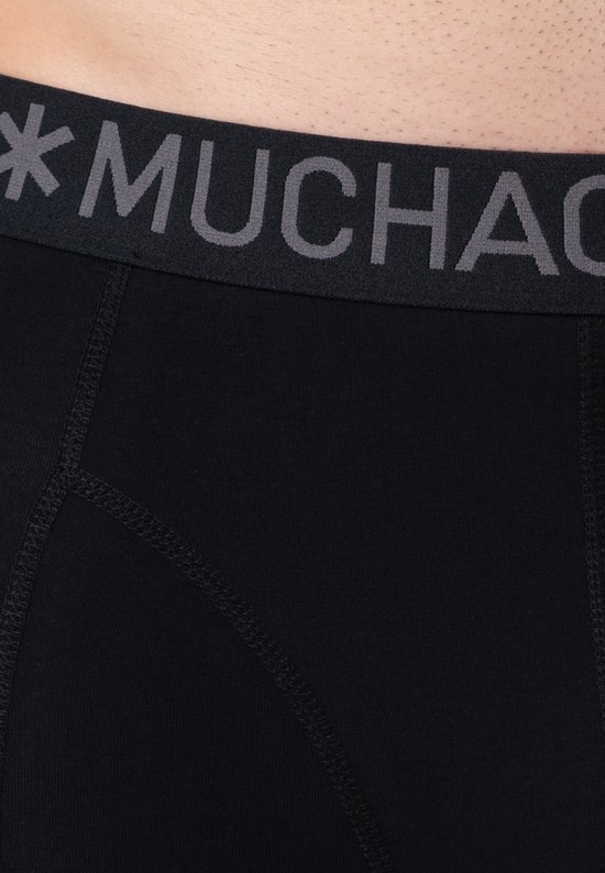 Zwarte Muchachomalo boxershort met subtiele logoband en stiksels.