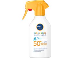 NIVEA SUN Kids & Babies Sensitive Protect Zonnespray SPF 50+ - Waterbestendig - Eczeemgevoelige huid - Parfumvrij - 250ml