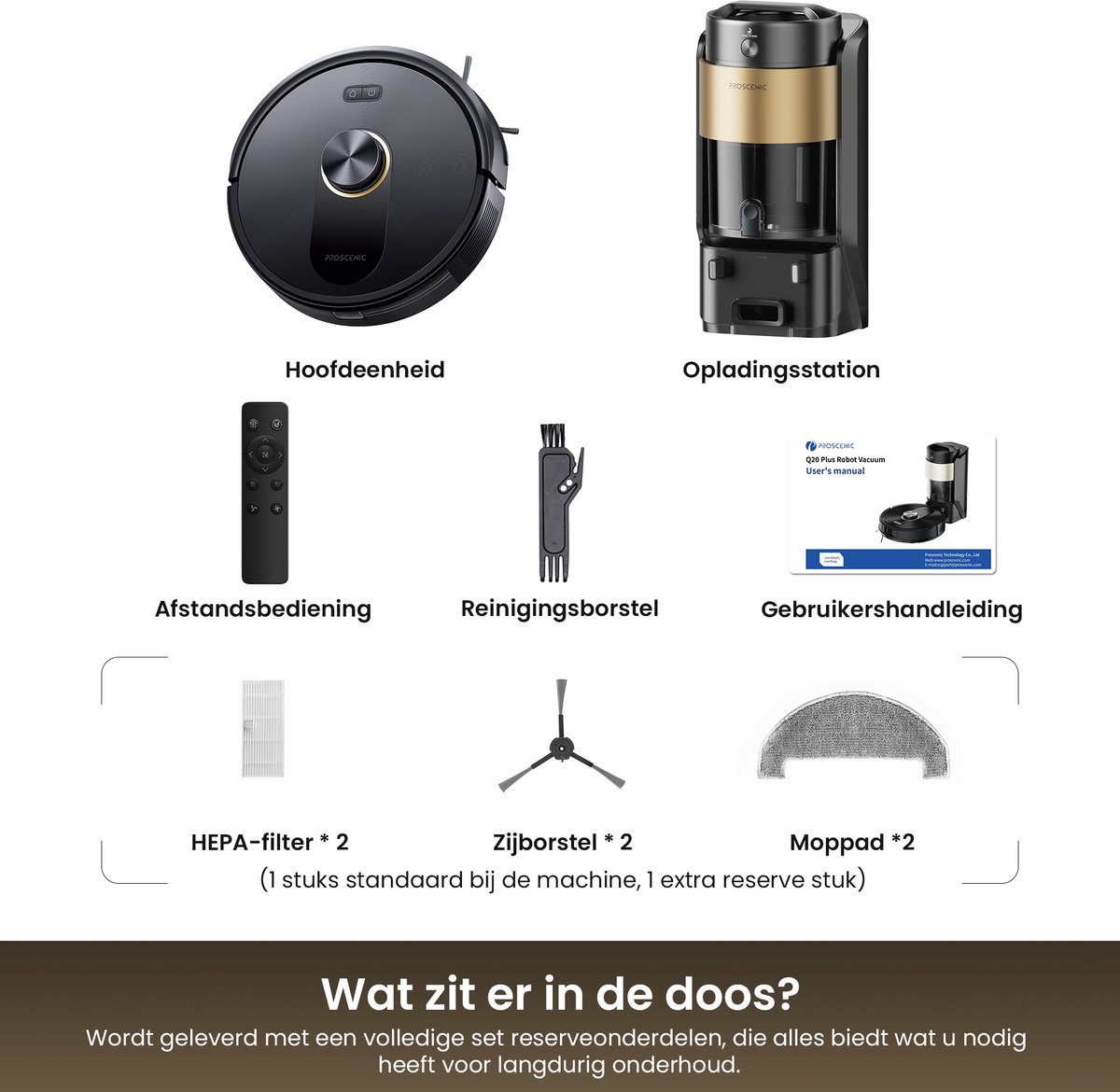 Proscenic QQ20 Plus - Robotstofzuiger met Dweilfunctie - Robotstofzuiger met Reinigingsstation - 12000 Pa Zuigkracht — afbeelding 4