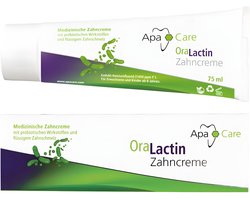 ApaCare OraLactin Tandpasta 75 ml – 1450 ppm Fluoride – Hydroxylapatiet – Remineralisatie & Plaque-bescherming